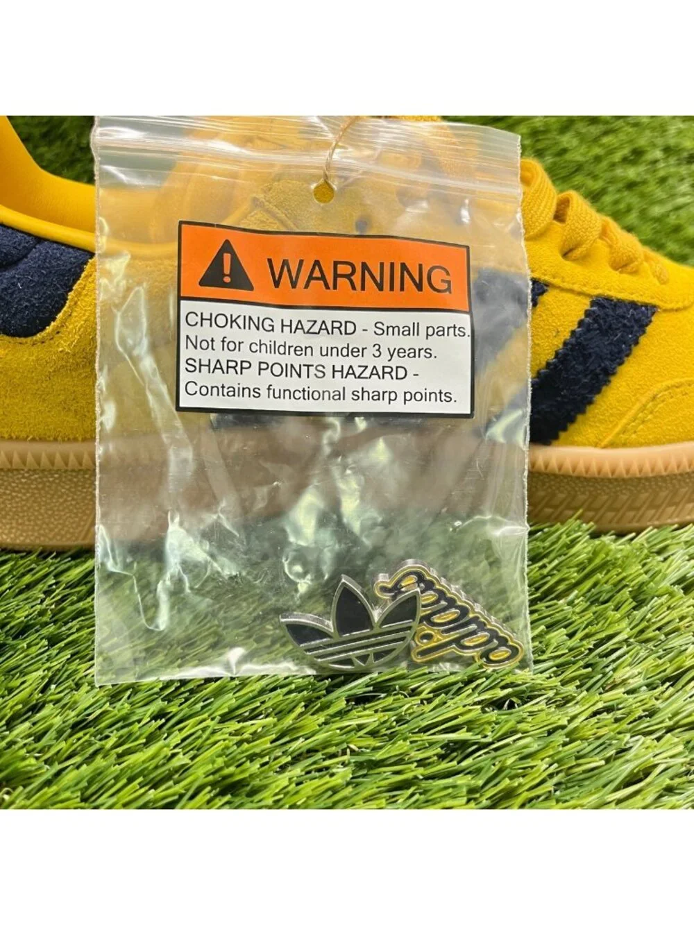 Adidas Samba XLG Bold Gold Night Indigo Mens Size 9.5 Athletic Shoes Sneakers